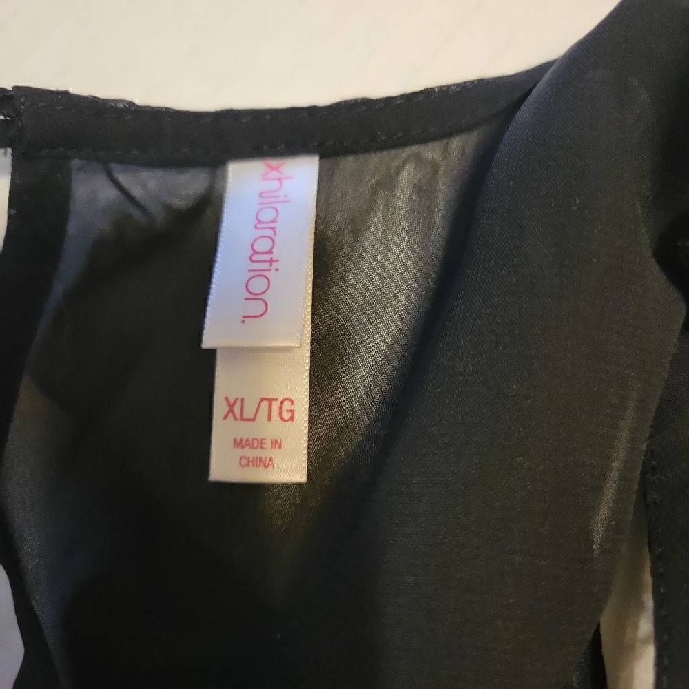 Nwt Xhilaration Sleeveless Floral Black Dress Size Xl — image 7 of 8